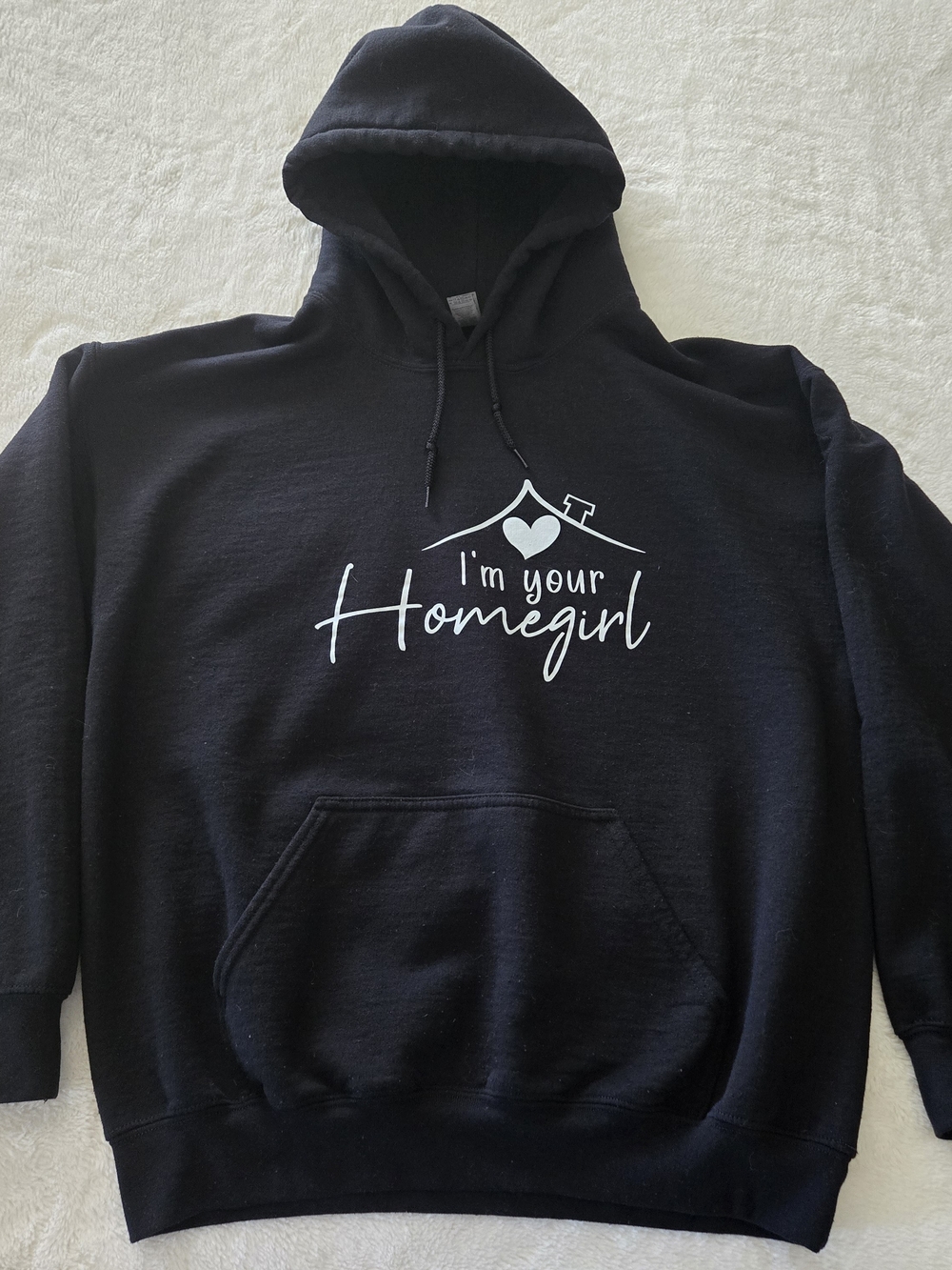 Gildan Black Pullover Hoodie "IM YOUR HOME GIRL"